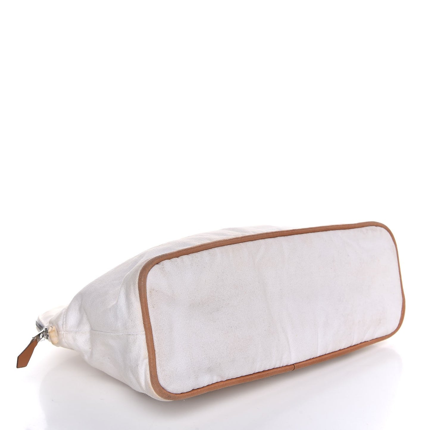 Cotton Canvas Bolide Travel Cosmetic Pouch White