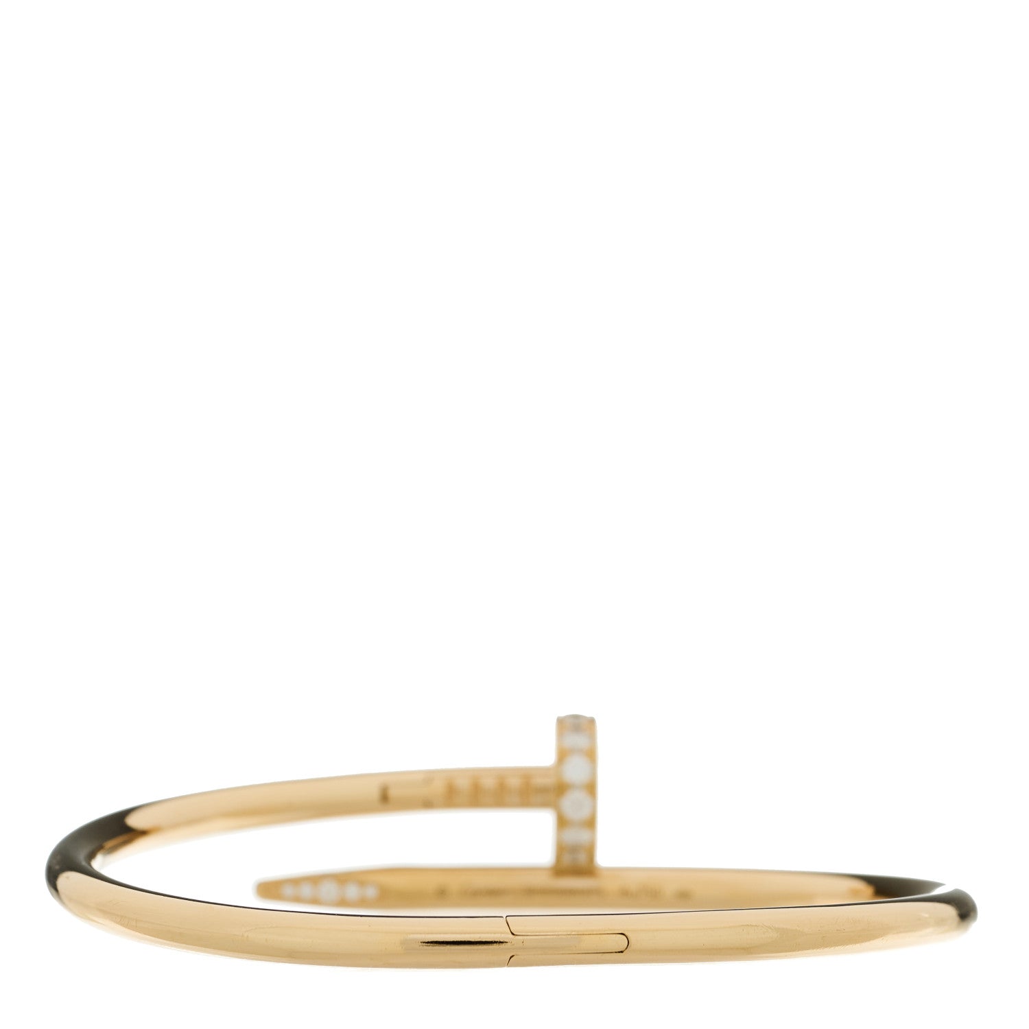 Cartier 18K Yellow Gold Diamond Juste Un Clou Bracelet 16 2 of 4