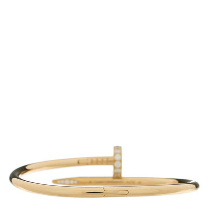 Cartier 18K Yellow Gold Diamond Juste Un Clou Bracelet 16 2 of 4