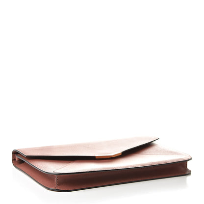 Fendi Calfskin Vitello Elite 2Jours Clutch Terracota 4 of 8
