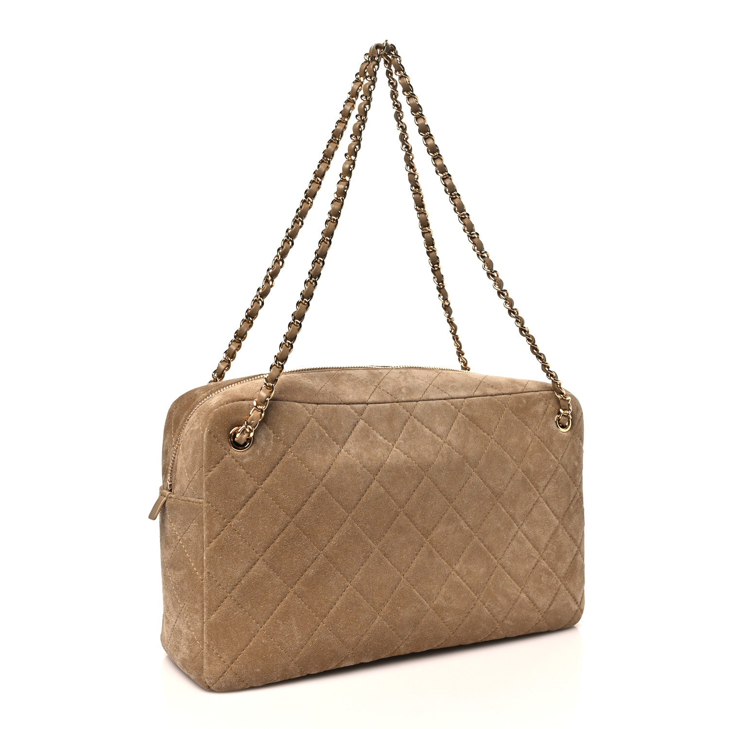 Chanel Suede Quilted Camerissimo Case Beige 3 of 11