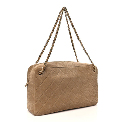 Chanel Suede Quilted Camerissimo Case Beige 3 of 11