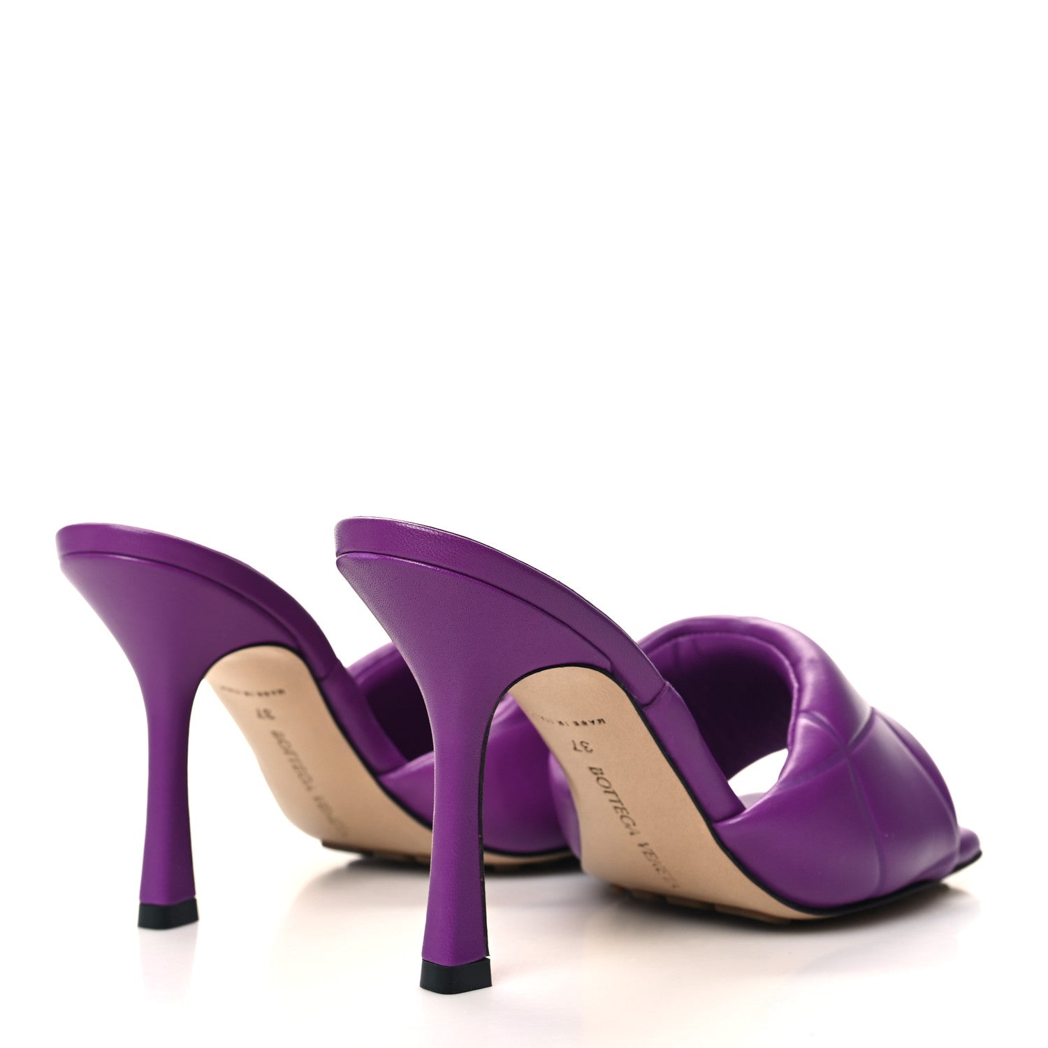 Bottega Veneta Nappa Quilted Rubber Lido Mule Sandals 37 Gumdrop 4 of 8