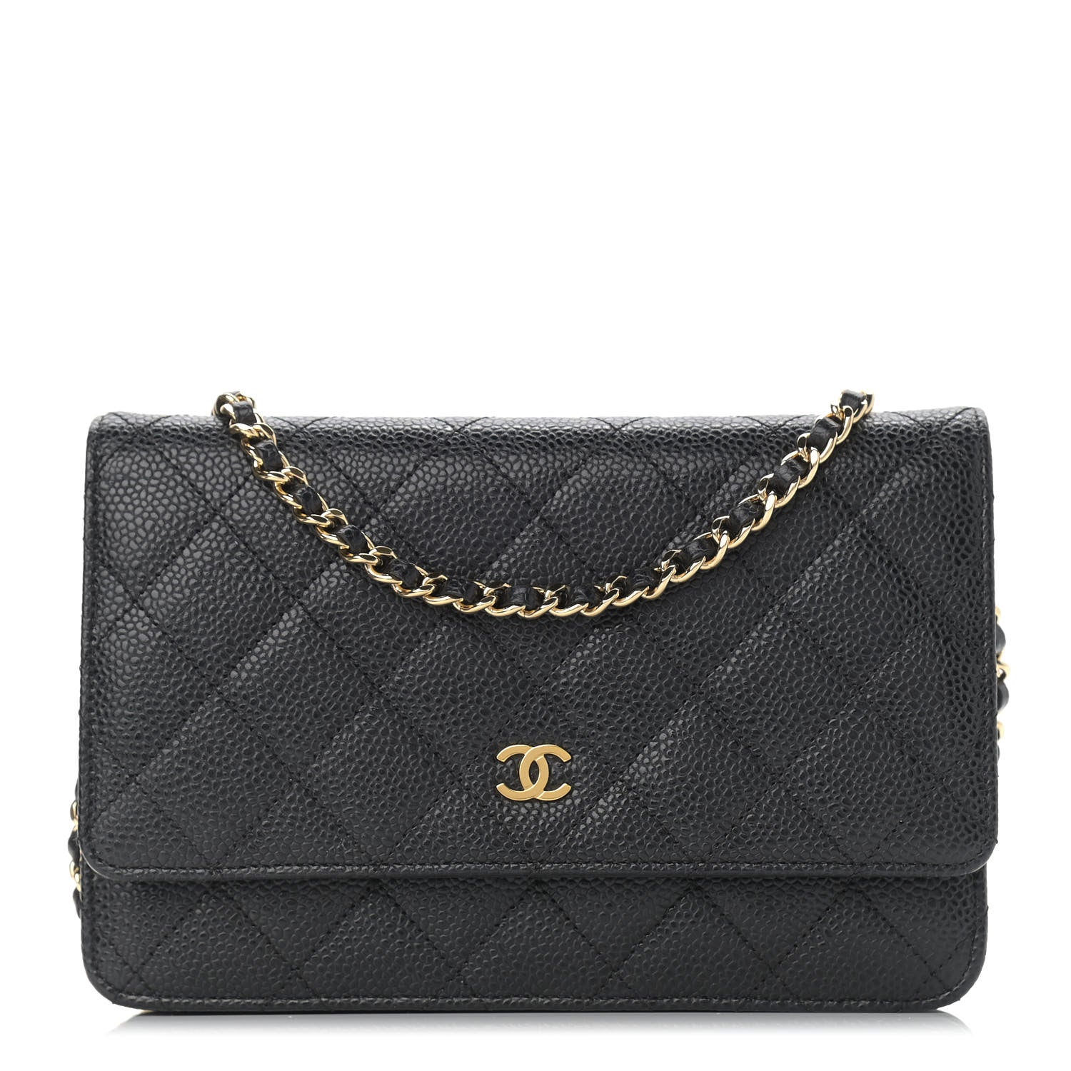 Chanel Caviar Quilted Wallet On Chain WOC Black 1 of 10