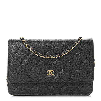 Chanel Caviar Quilted Wallet On Chain WOC Black 1 of 10