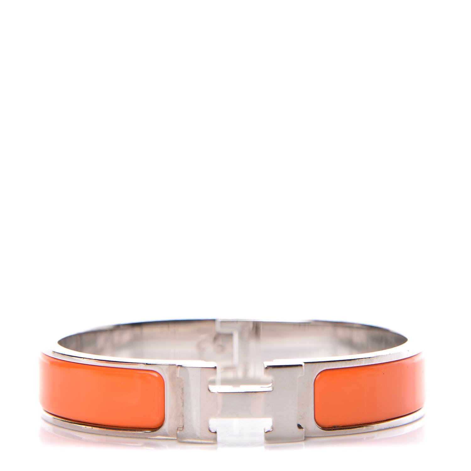 Hermes Enamel Narrow Clic Clac H Bracelet PM Orange 1 of 6