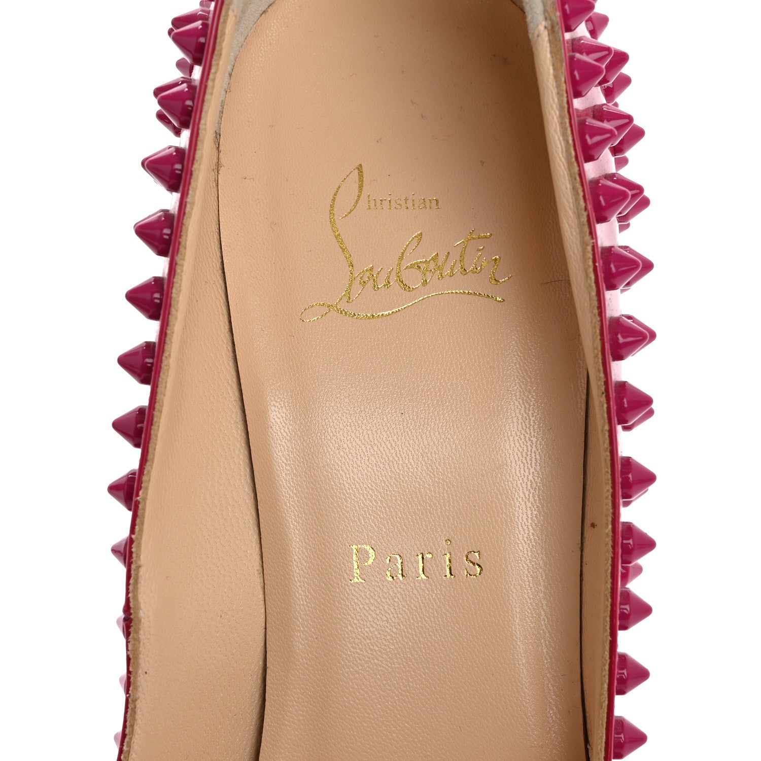 Christian Louboutin Patent Yolanda Spikes 120 Pumps 40 Grenadine 6 of 10