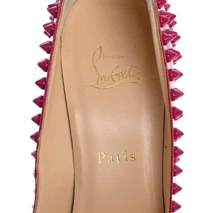 Christian Louboutin Patent Yolanda Spikes 120 Pumps 40 Grenadine 6 of 10