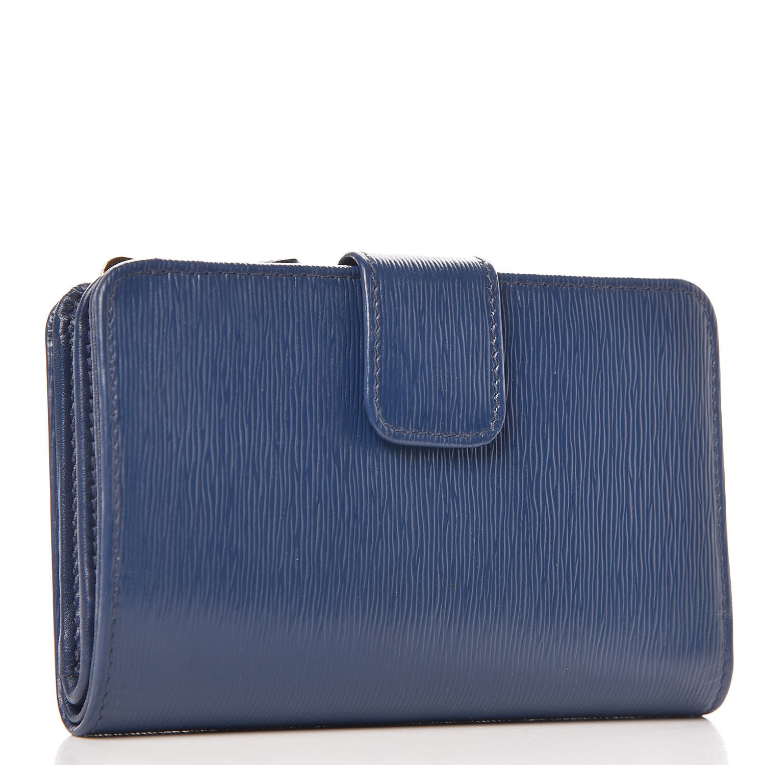Prada Vitello Move Metal Compact Wallet Bleuette 3 of 7