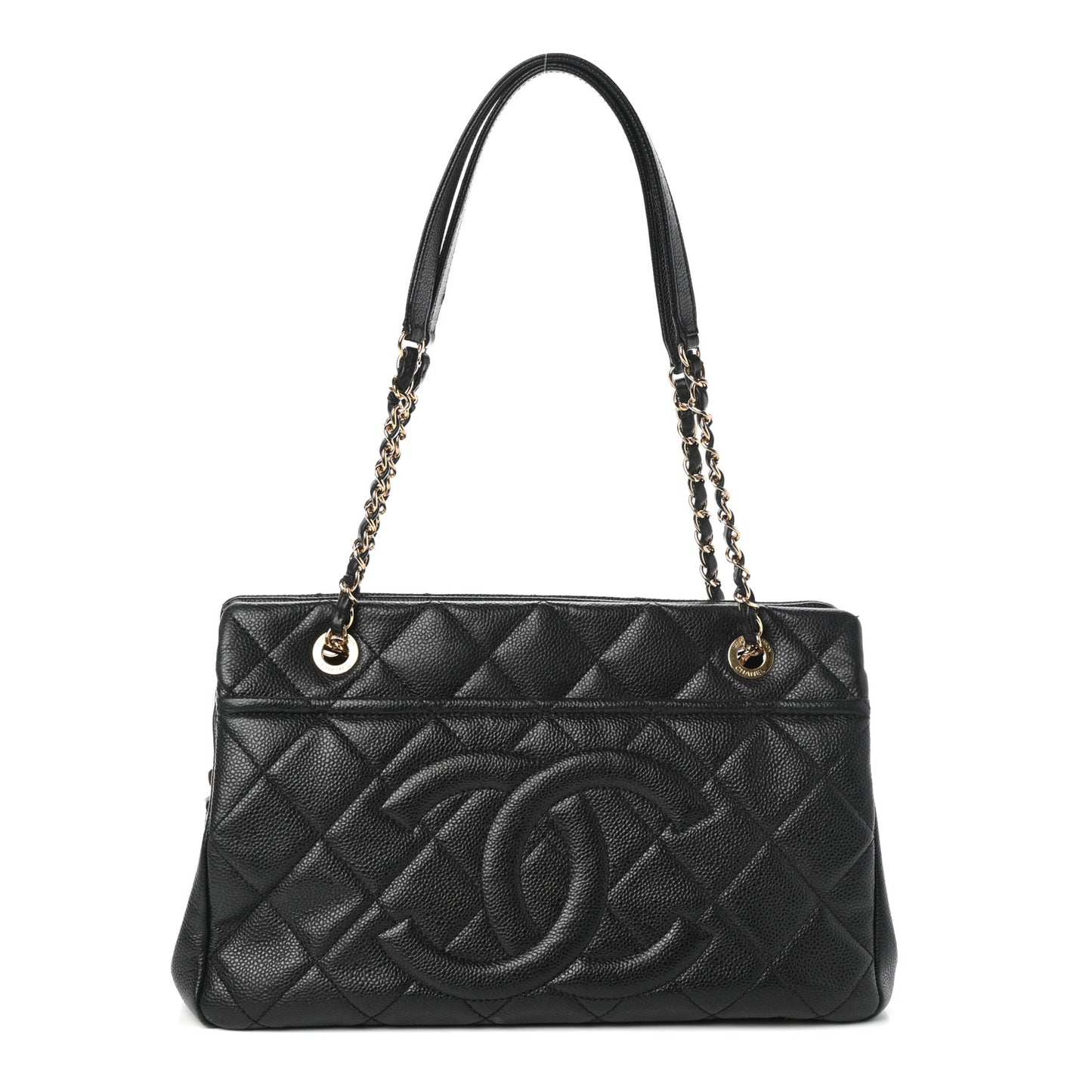 Caviar Quilted CC Timeless Tote Black