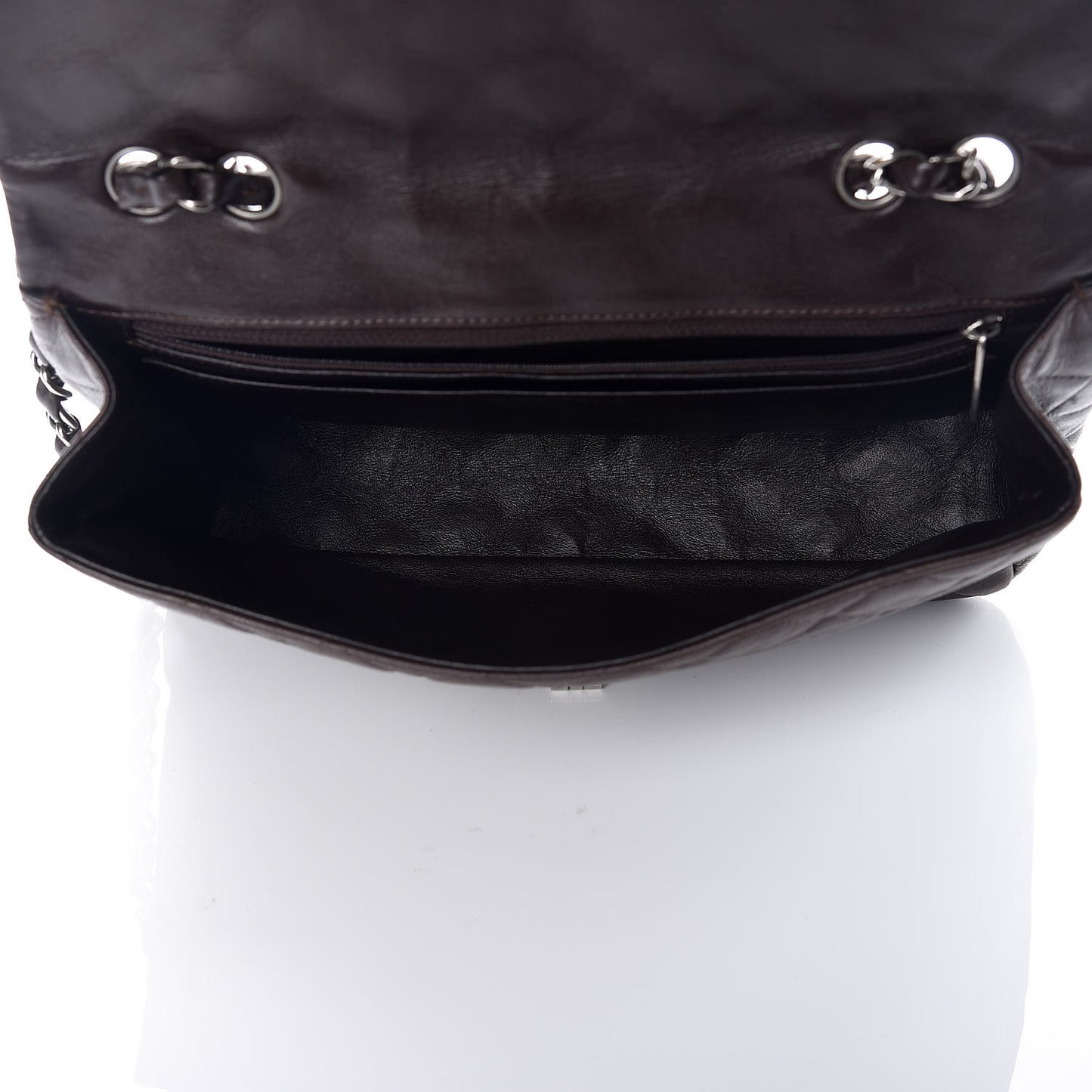 Lambskin Quilted Jumbo Hybrid Reissue Flap Brown