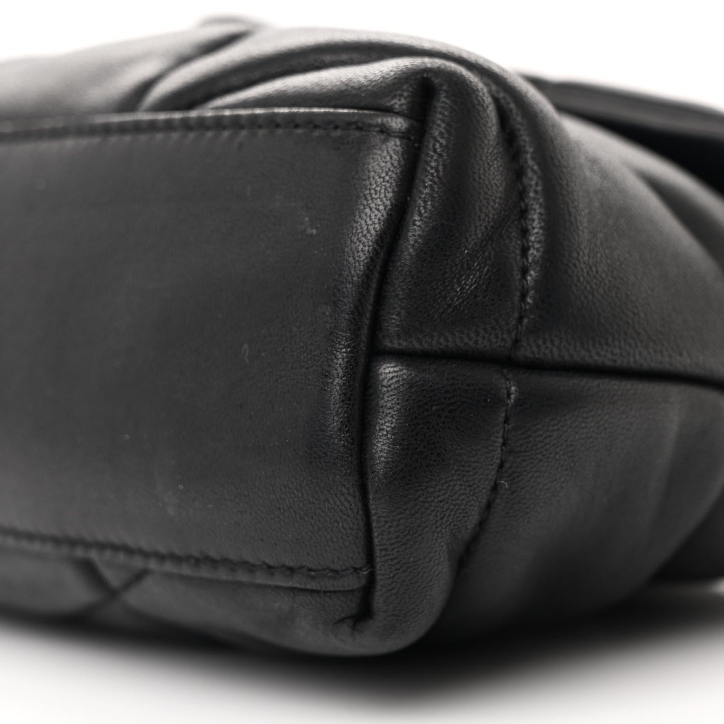 Lambskin Quilted Toy Loulou Puffer Monogram Chain Satchel Black