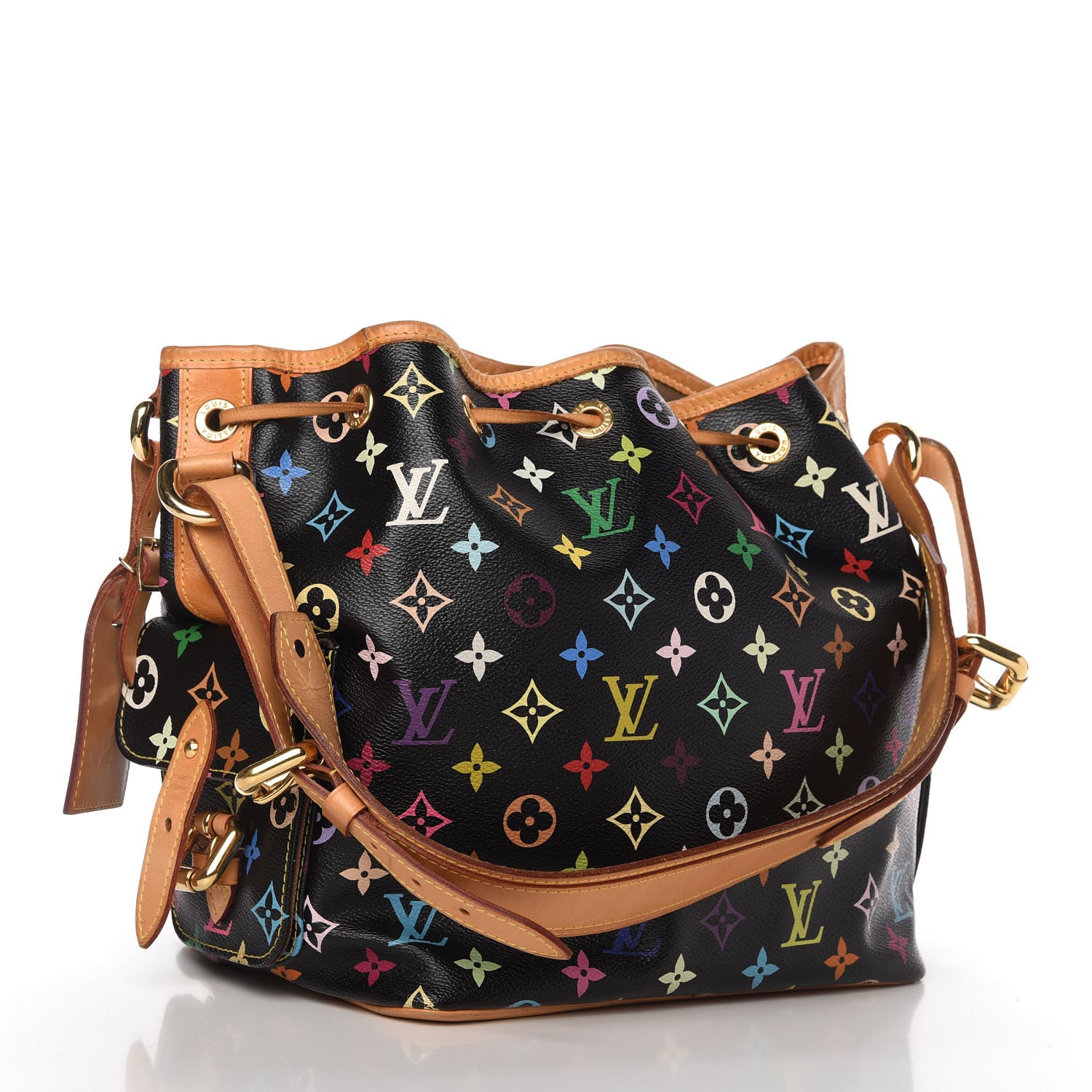 Louis Vuitton Monogram Multicolor Petit Noe Black 3 of 11