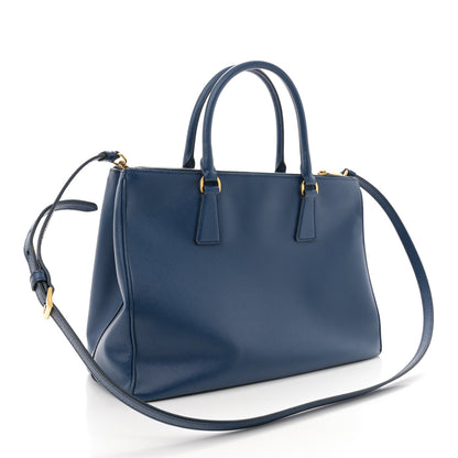 Prada Saffiano Lux Medium Tote Bluette 2 of 16