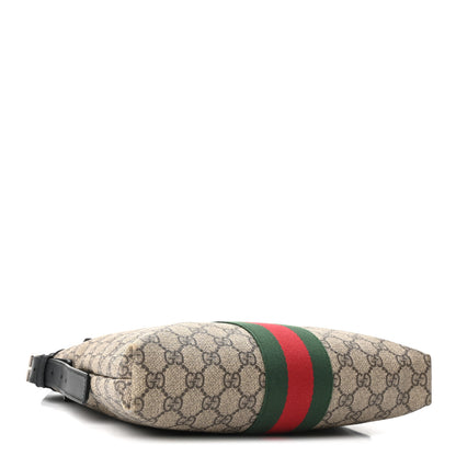 Gucci GG Supreme Monogram Web Messenger Bag Black 4 of 10