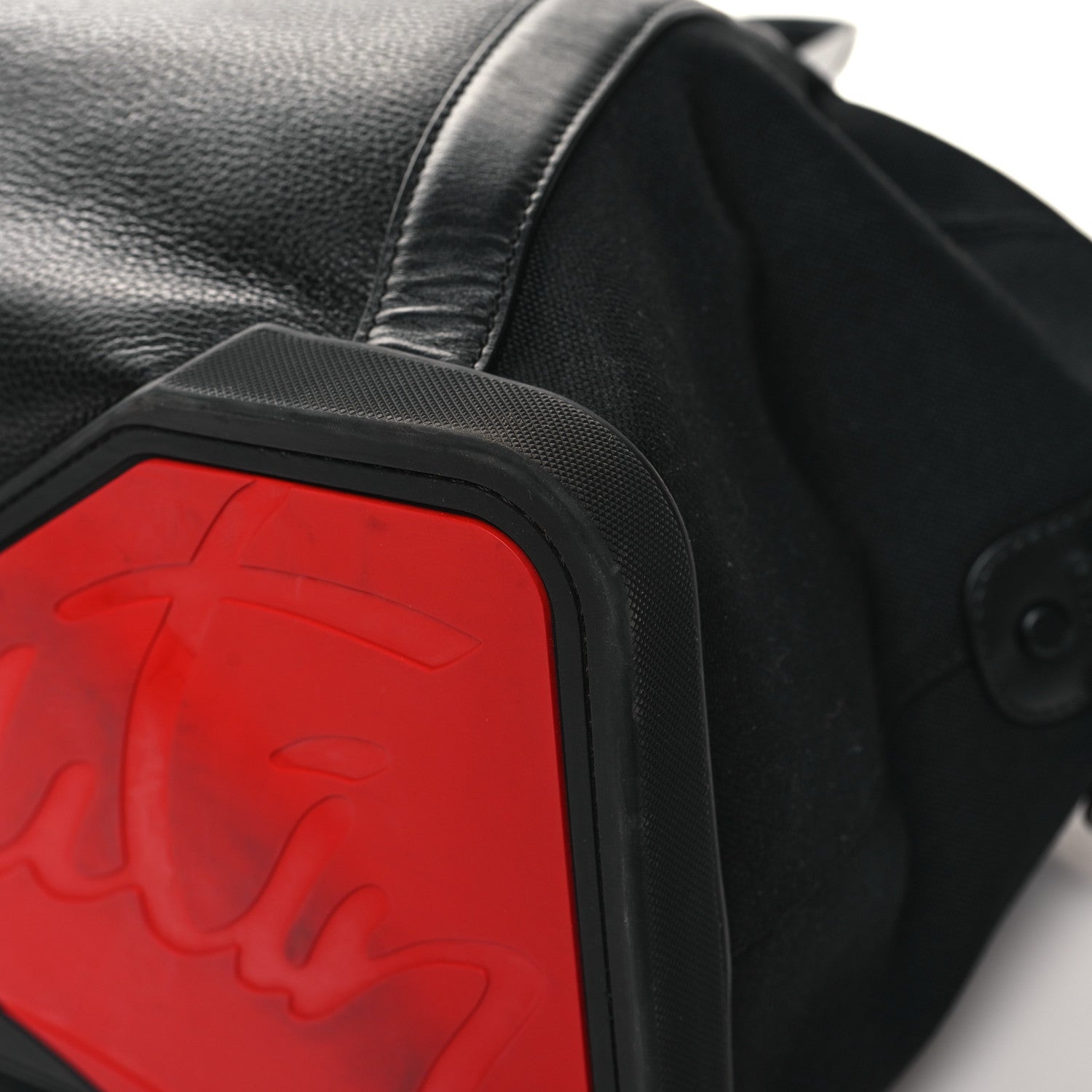 Christian Louboutin Canvas Calfskin Bagdamon Duffle Bag Black Red 9 of 11