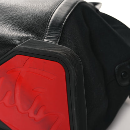 Christian Louboutin Canvas Calfskin Bagdamon Duffle Bag Black Red 9 of 11