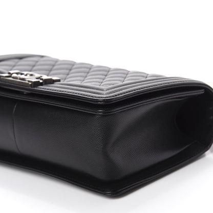 Chanel Caviar Quilted Medium Boy Flap Black 7 of 11