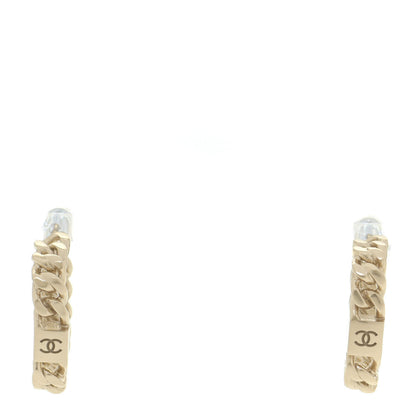 Chanel CC Chain Hoop Earrings Gold 1 of 6