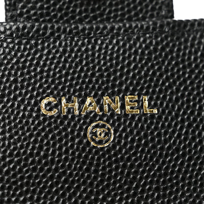 Chanel Caviar Quilted Flap Card Holder On Chain Black 6 of 13