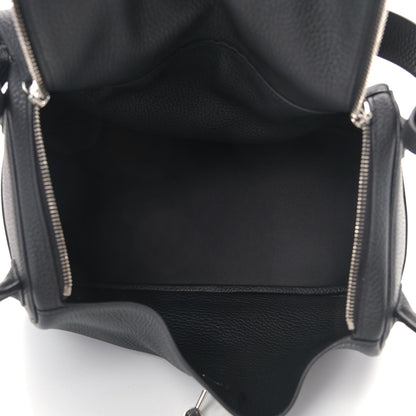 Hermes Taurillon Clemence Lindy 30 Black 5 of 10