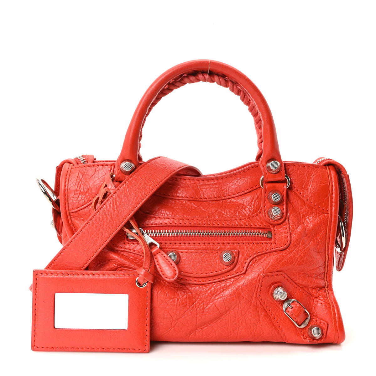 Balenciaga Agneau Giant 12 Silver Hardware Mini City Rouge Coquelicot Rouge Braise 3 of 11