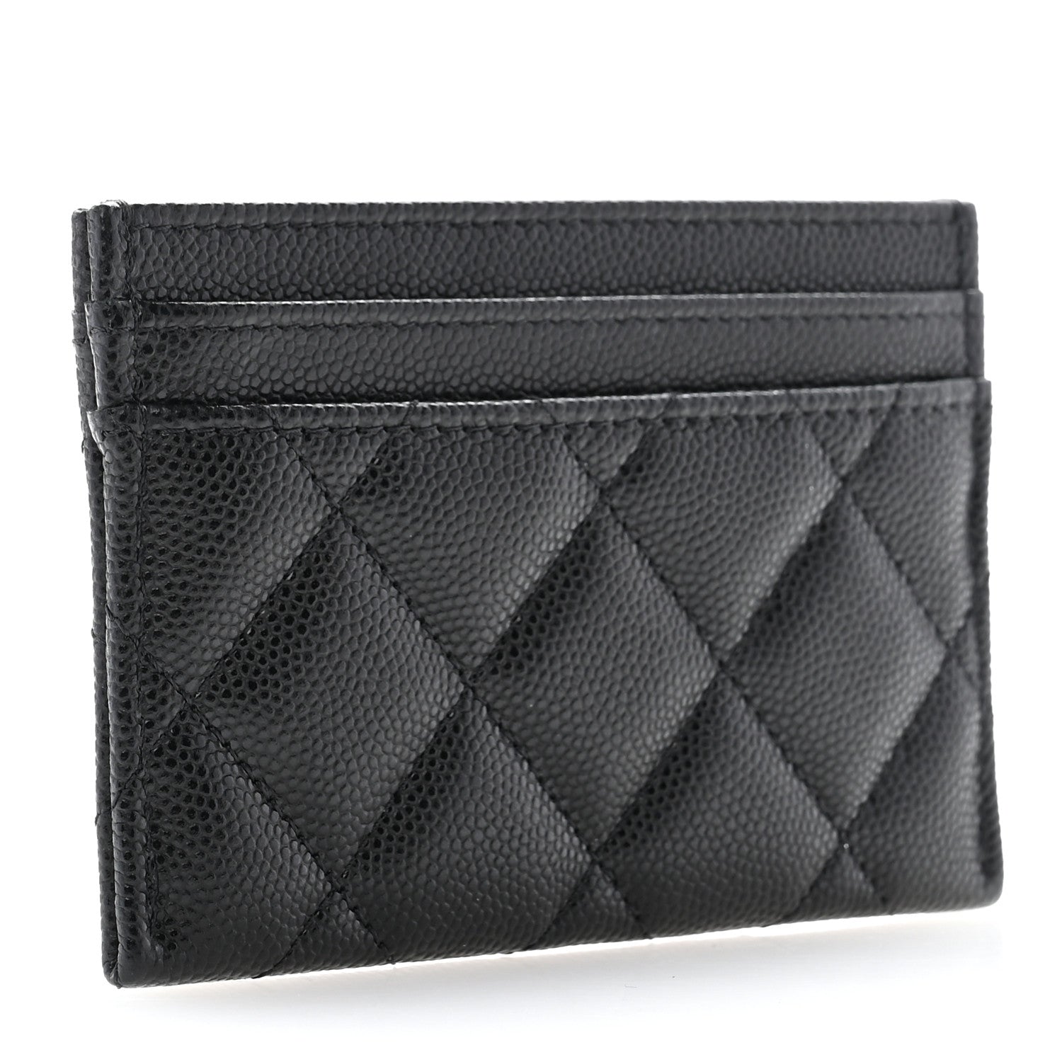 Chanel Caviar Quilted Textured CC Card Holder Black 3 of 10