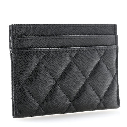 Chanel Caviar Quilted Textured CC Card Holder Black 3 of 10