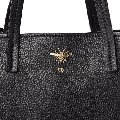 Christian Dior Grained Calfskin D-Bee Shopper Black 9 of 9