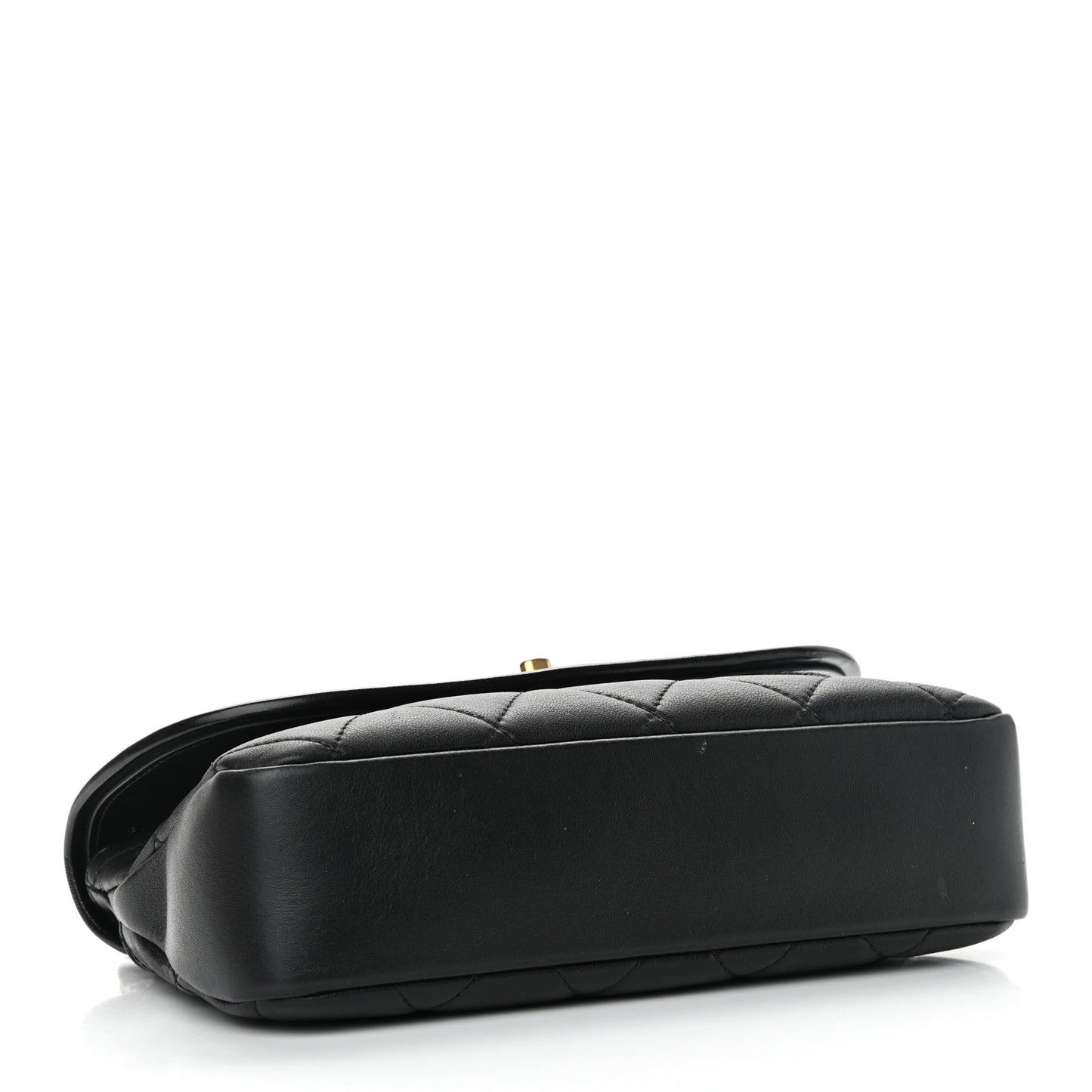 Lambskin Quilted Small La Parisienne Top Handle Flap Black