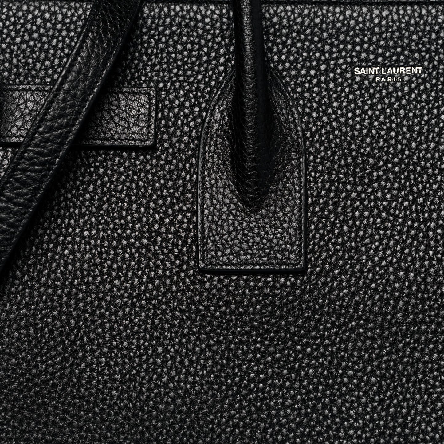 Grained Calfskin Small Sac De Jour Black