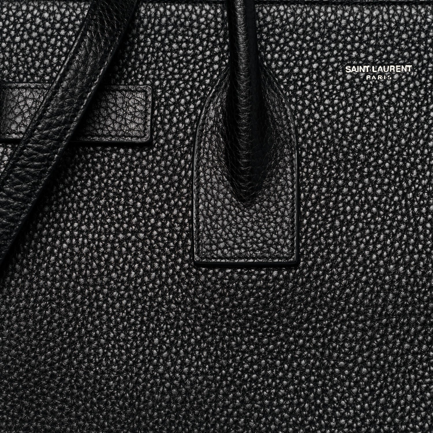 Saint Laurent Grained Calfskin Small Sac De Jour Black 7 of 10