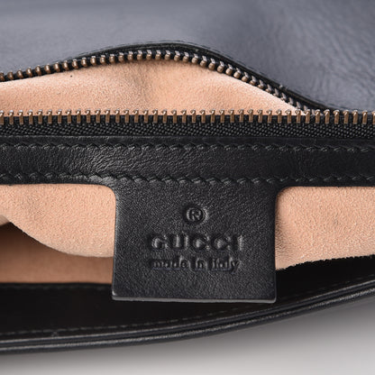 Gucci Calfskin Matelasse Medium GG Marmont Shoulder Bag Black 6 of 11