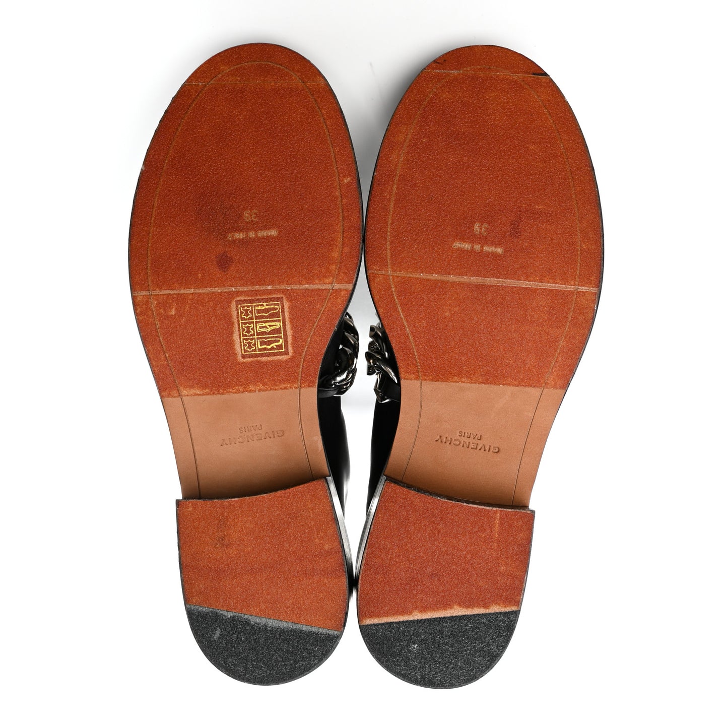 Calfskin Bottine Chain Boots 39 Black