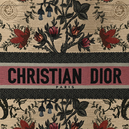 Christian Dior Canvas Embroidered Large Broderie Dior Flowers Book Tote Multicolor 8 of 14