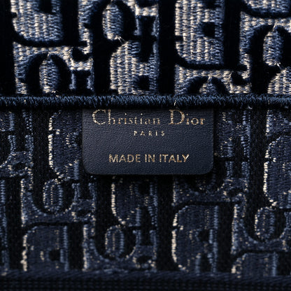 Christian Dior Oblique Velvet Medium Book Tote Blue Multicolor 6 of 18