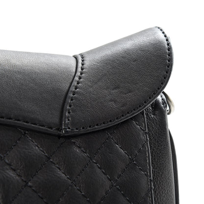 Chanel Calfskin Quilted Dallas Saddle Bag Black 11 of 12