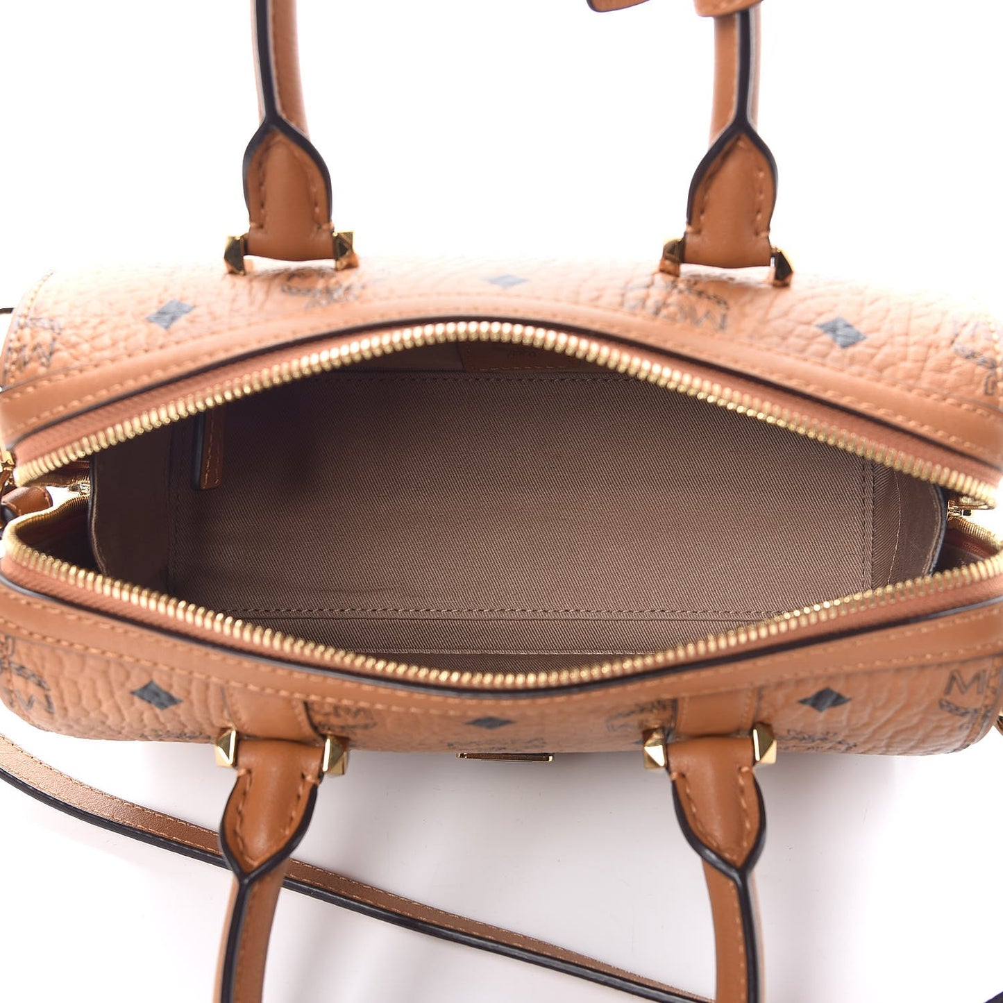 Visetos Small Boston Bag Cognac