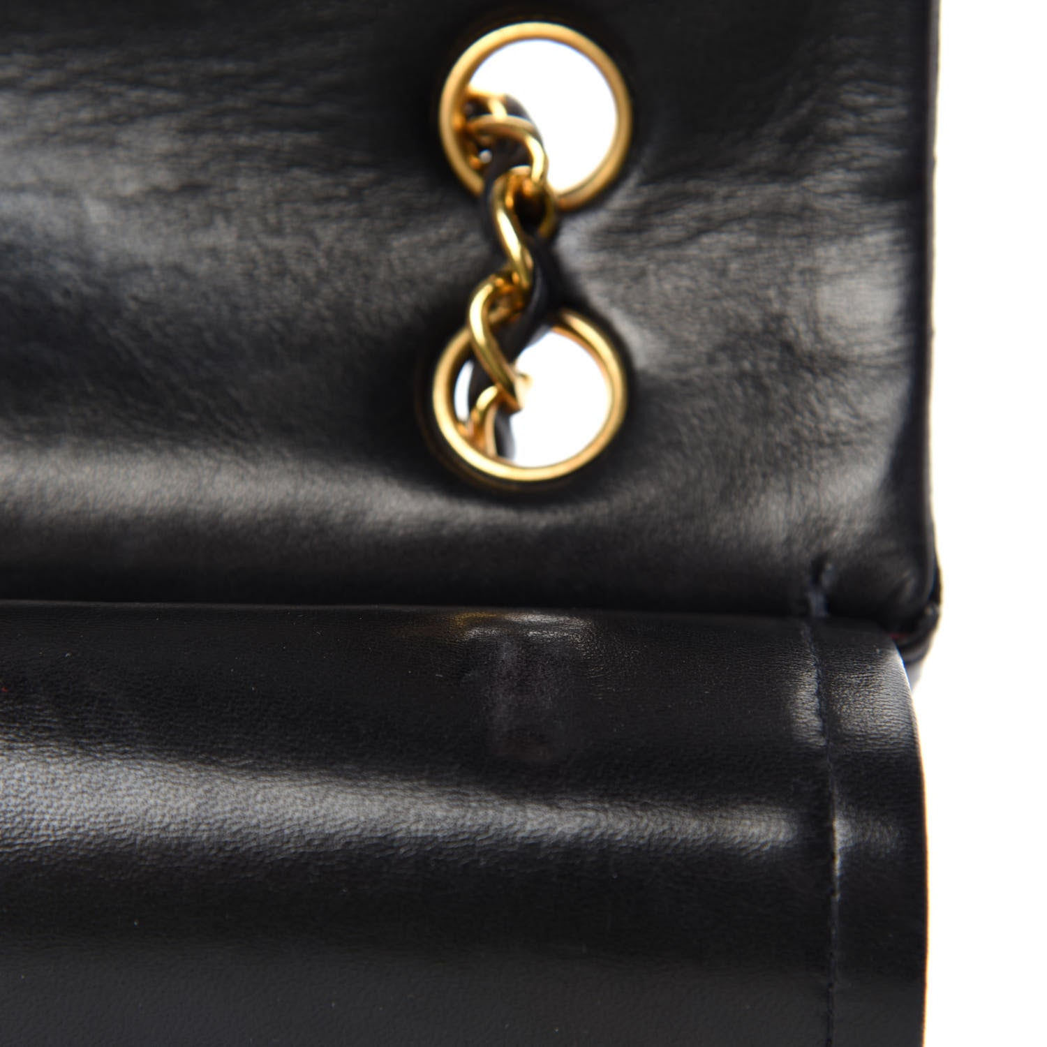 Chanel Lambskin Quilted Medium Double Flap Black 9 of 16