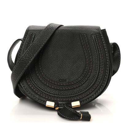 Chloe Grained Calfskin Small Marcie Saddle Bag Black 1 of 9