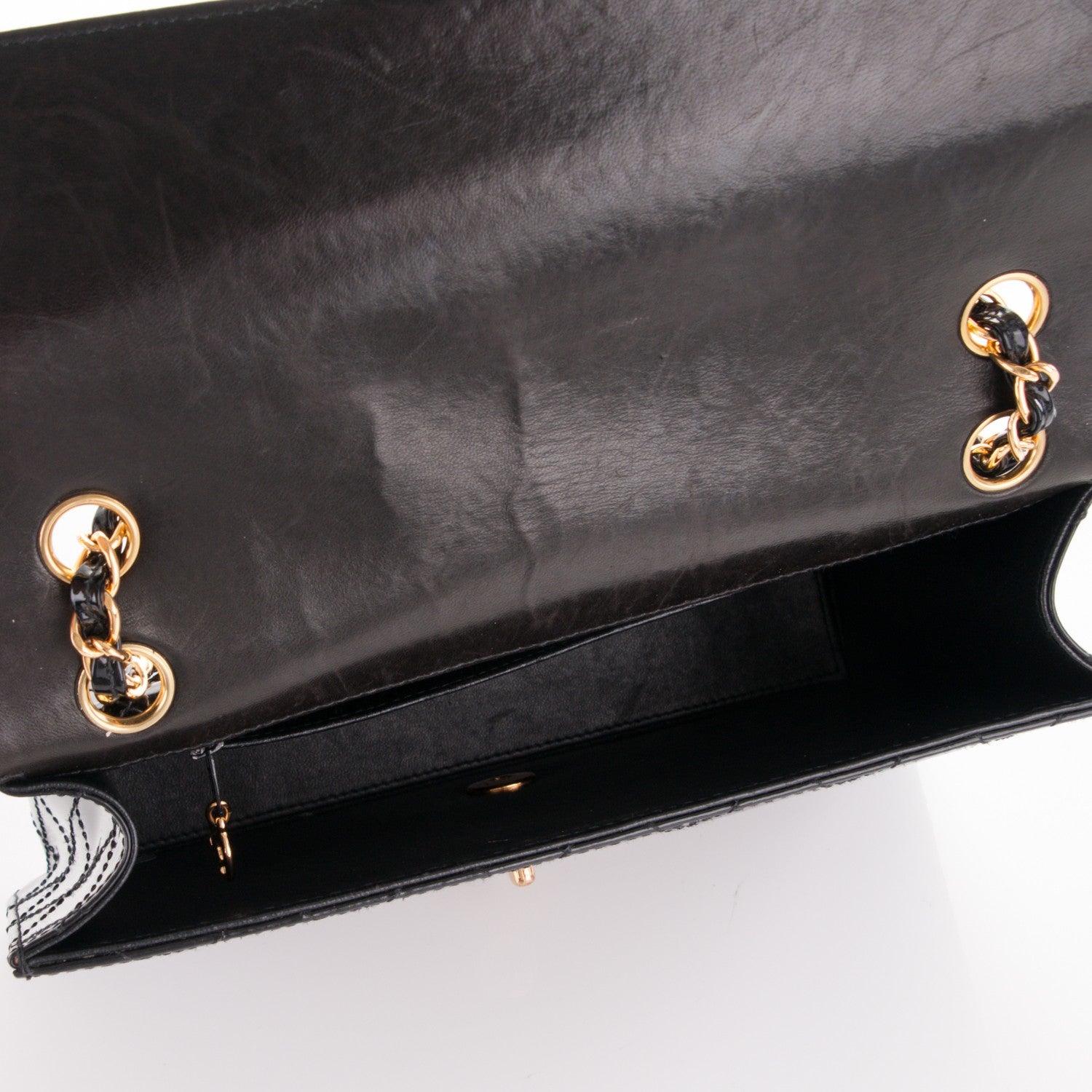 Chanel Patent Quilted Medium Single Flap Bag Black 6 of 9