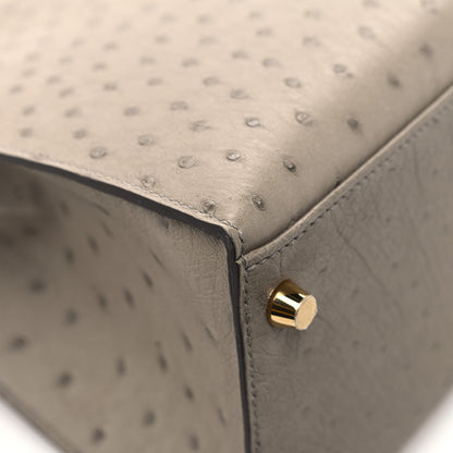 Hermes Ostrich Kelly Sellier 28 Gris Tourterelle 10 of 13