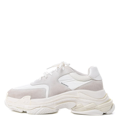 Balenciaga Nylon Suede Mens Triple S 2.0 Sneakers 44 White 1 of 8