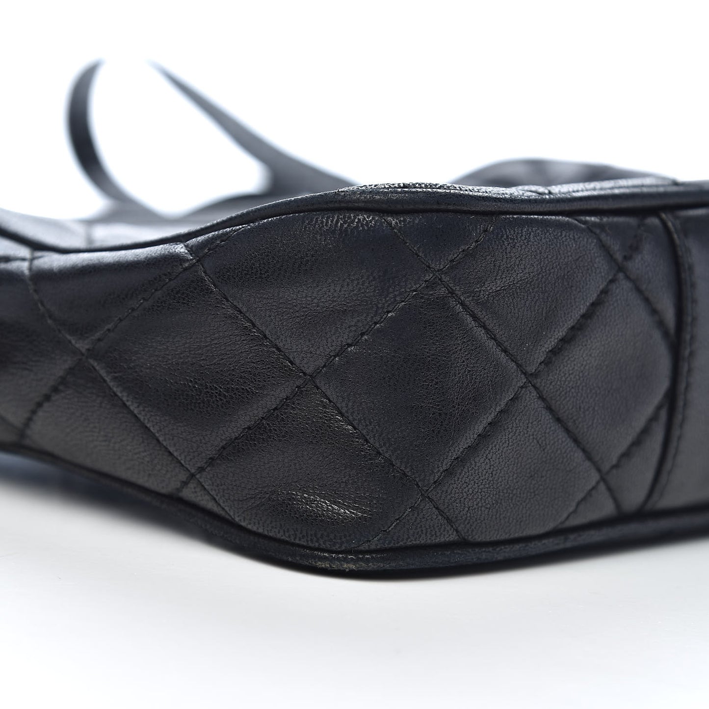Lambskin Quilted CC Tassel Camera Case Black