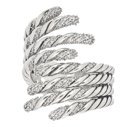 David Yurman Sterling Silver Diamond Willow Open Four Row Ring 50 5.5 1 of 4