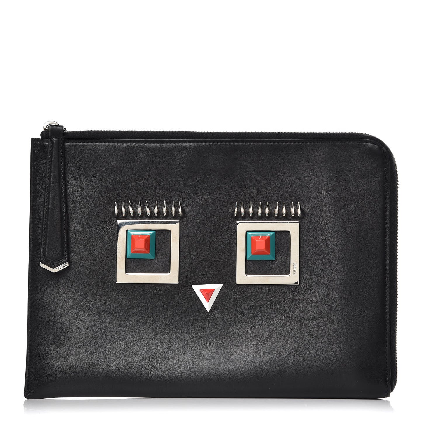 Vitello Century Hypnoteyes Zip Around Pouch Black