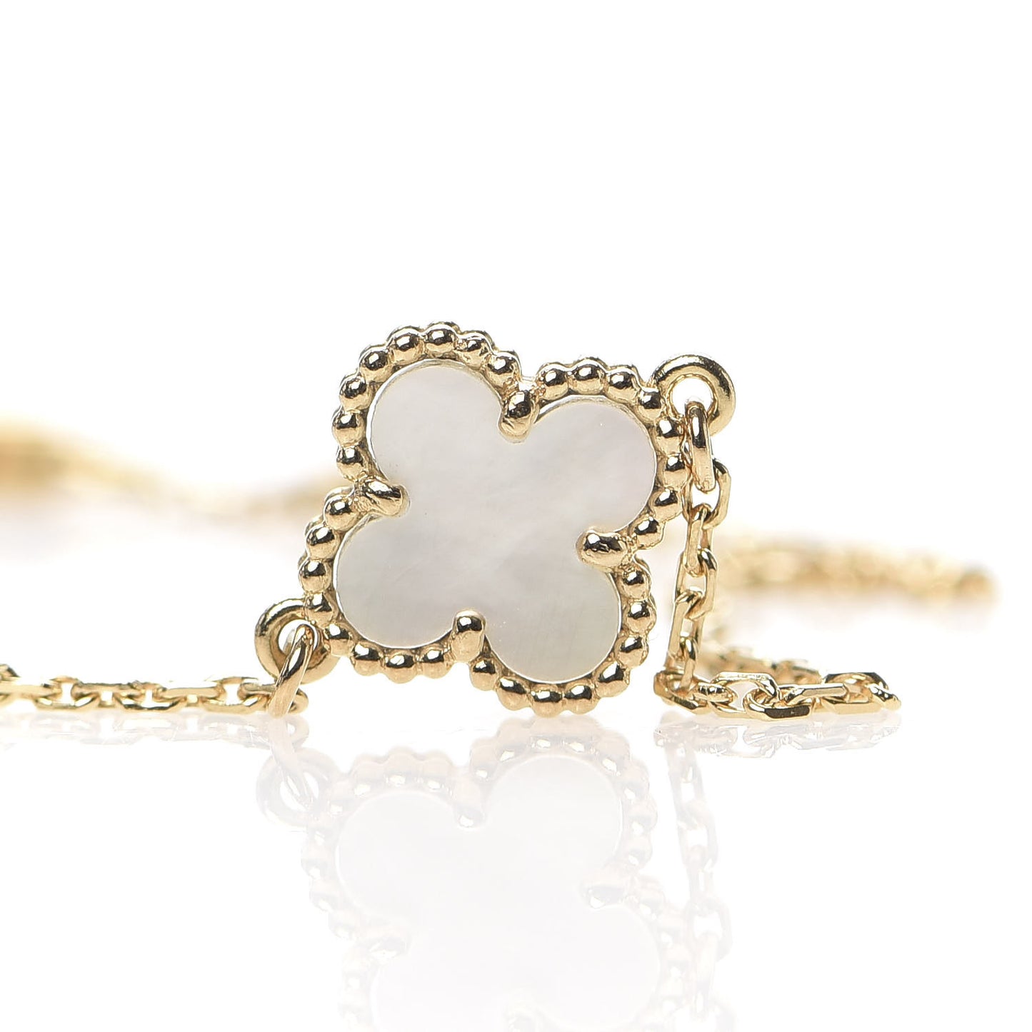 18K Yellow Gold Mother of Pearl Sweet Alhambra Bracelet