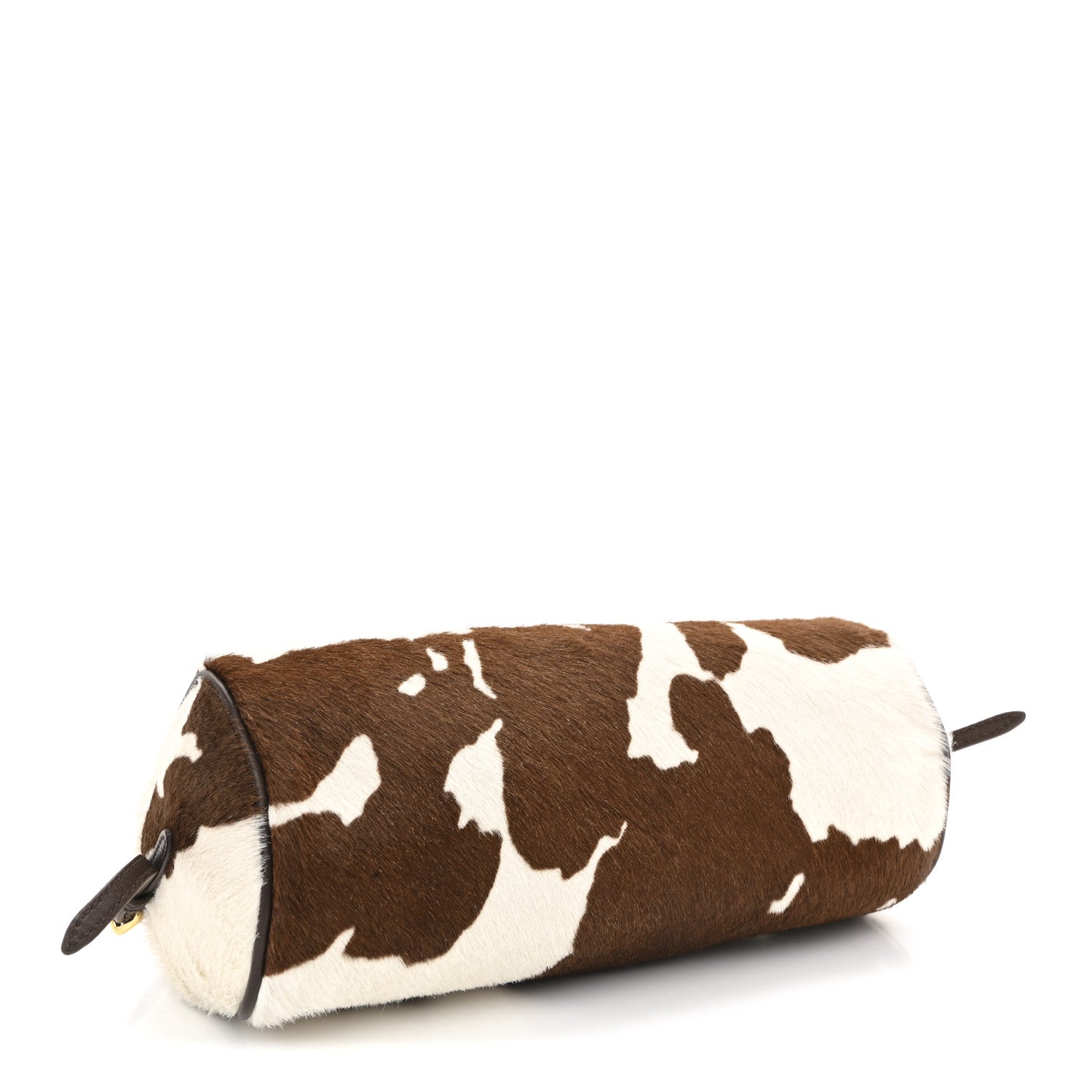 Miu Miu Nappa Calf Hair Printed Pouch White Burnt Sienna 4 of 10