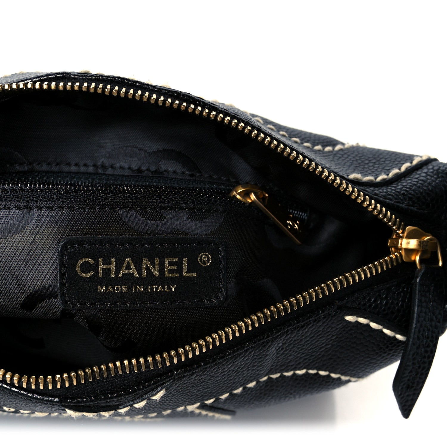 Chanel Caviar CC Stitched Small Hobo Black 6 of 10