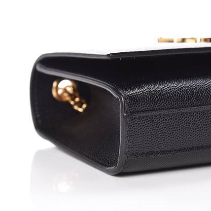 Saint Laurent Grain De Poudre Small Monogram Kate Satchel Black 7 of 8